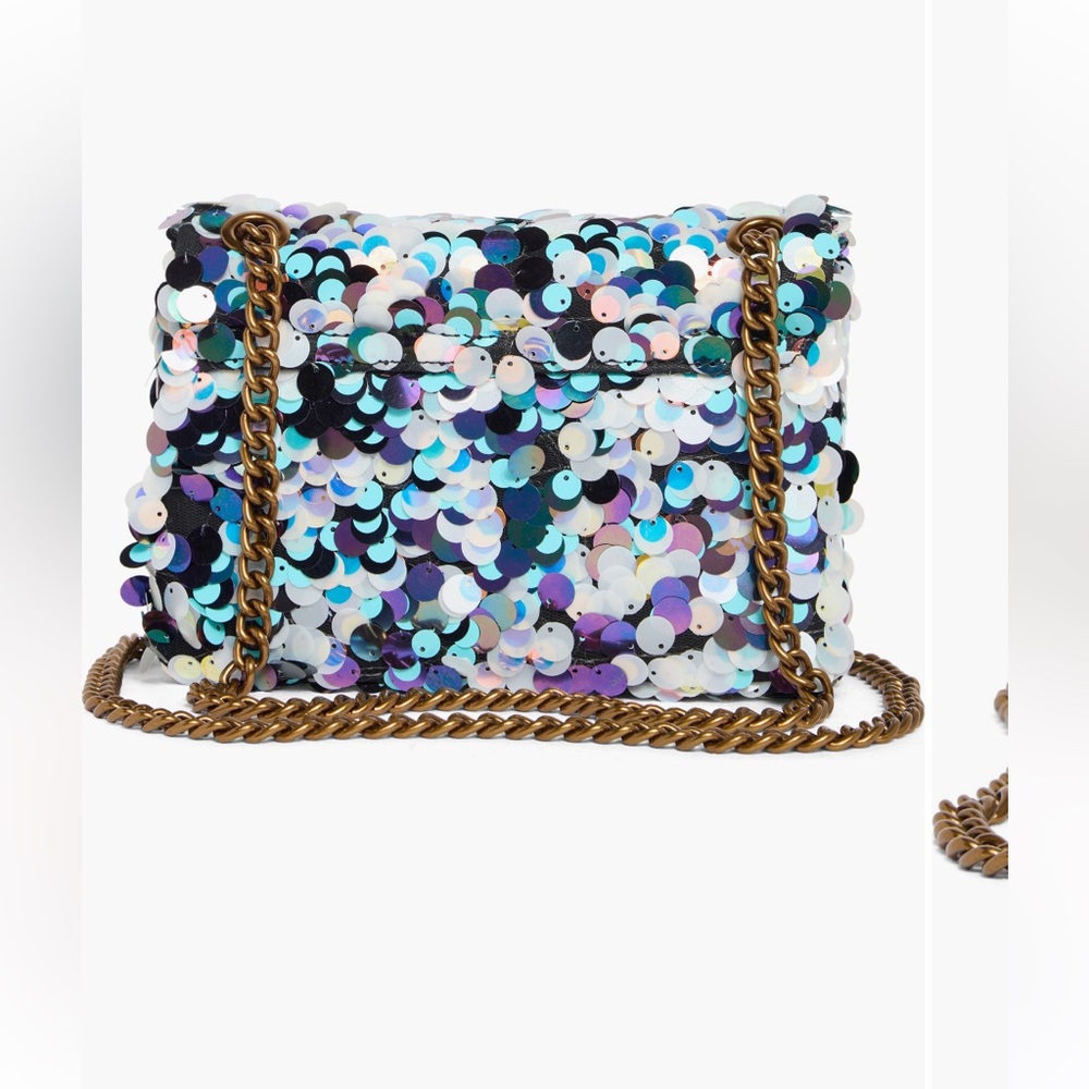 Kurt GeigerLondon Mini Brixton Sequin Crossbody Chain Strap Bag NWT - Picture 3 of 8